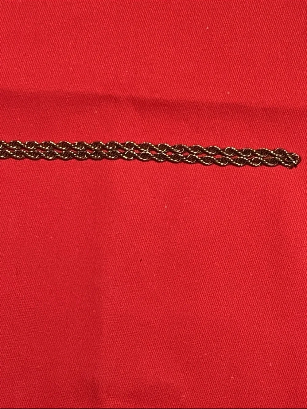 Vintage 14k Yellow Gold 3mm Solid Cut Rope Chain 26